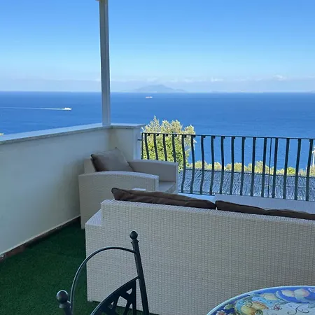 Breathtaking Sea View On Sorrento Coast With Sunset Terrace & Parking *